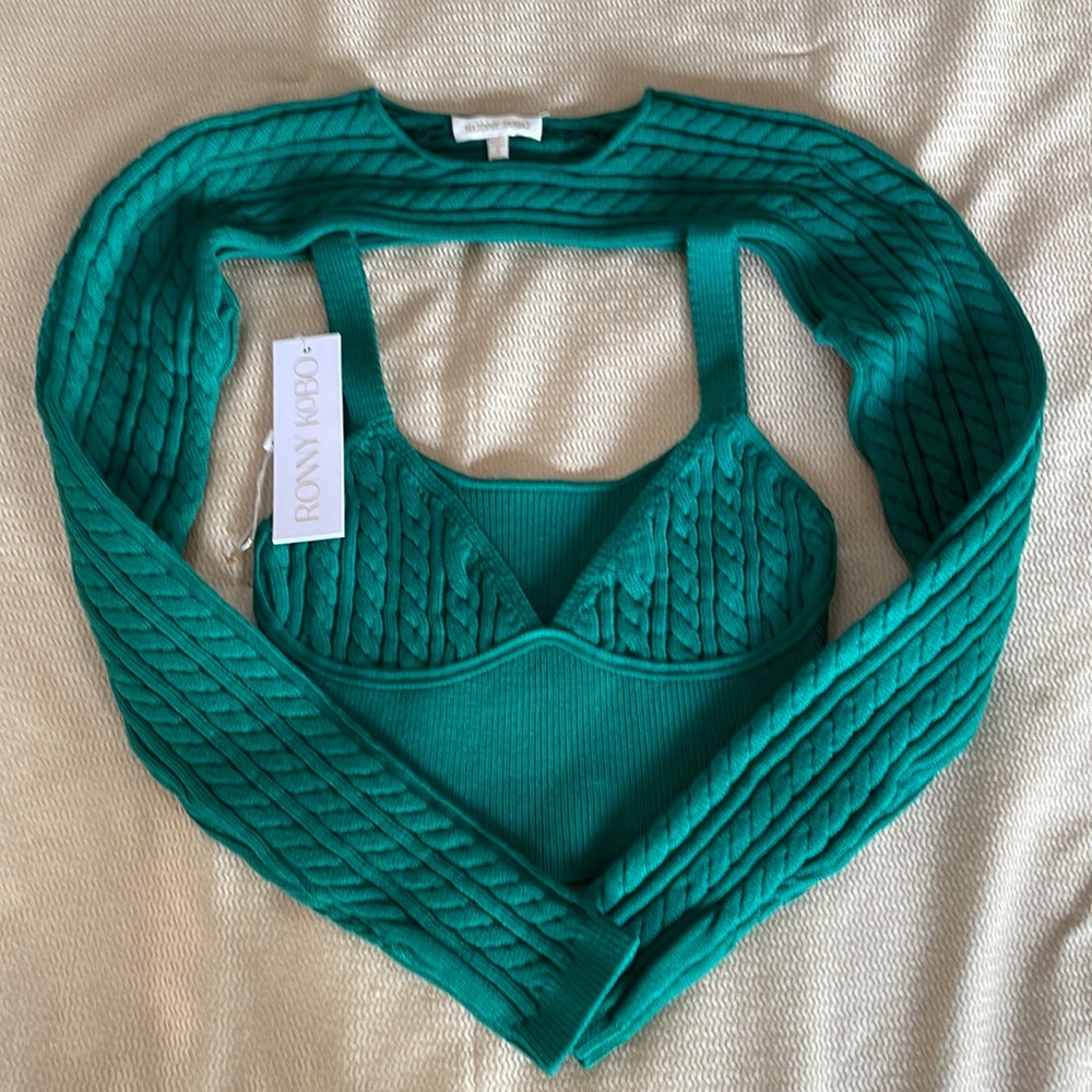 Ronny kobo knit top size Small